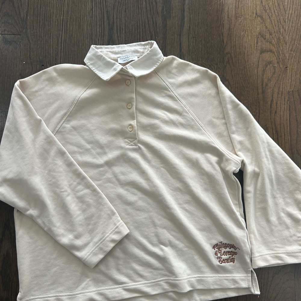 Philosophy Cream Button-Up Shirt